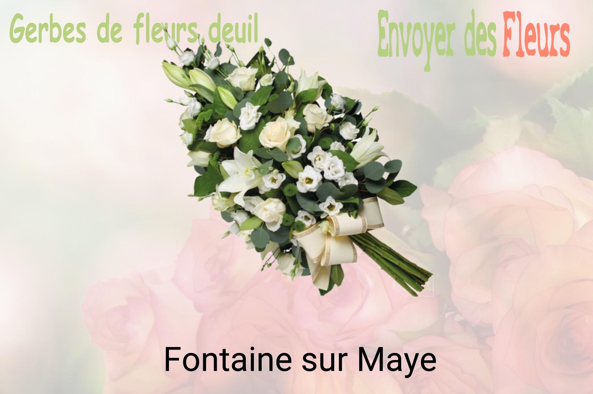 Gerbe de fleurs de deuil livrée à Fontaine-sur-Maye